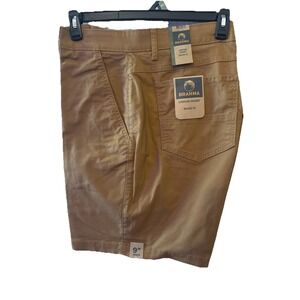 Brahma Men's Canvas Shorts, 9" Inseam, Size 40, Relaxed Fit, Brown, Mid-Rise